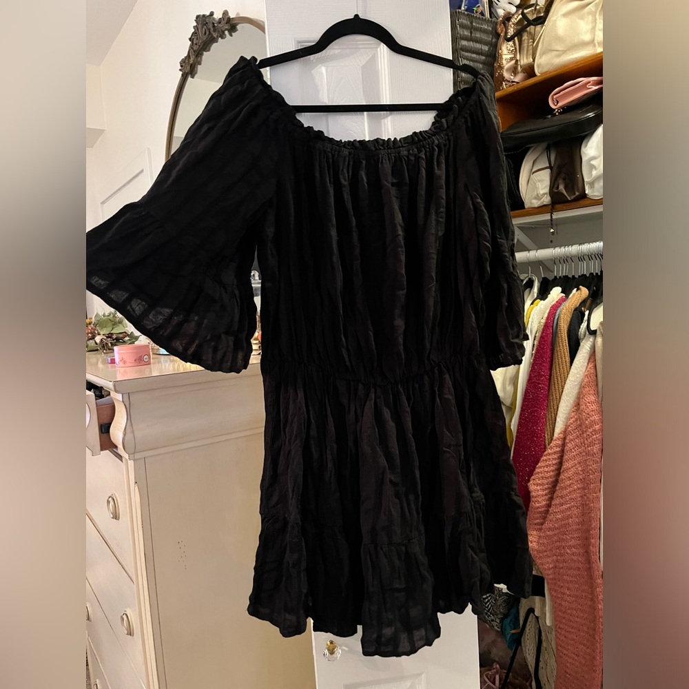 ASOS Off the Shoulder Ruffle Mini Dress